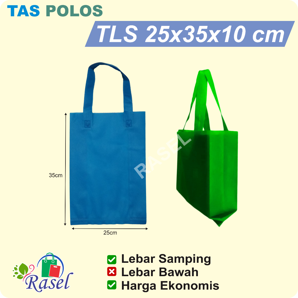 

25x35x8 cm Tas Kain Spunbond Goodie Bag Kantong Goody polos souvenir event murah