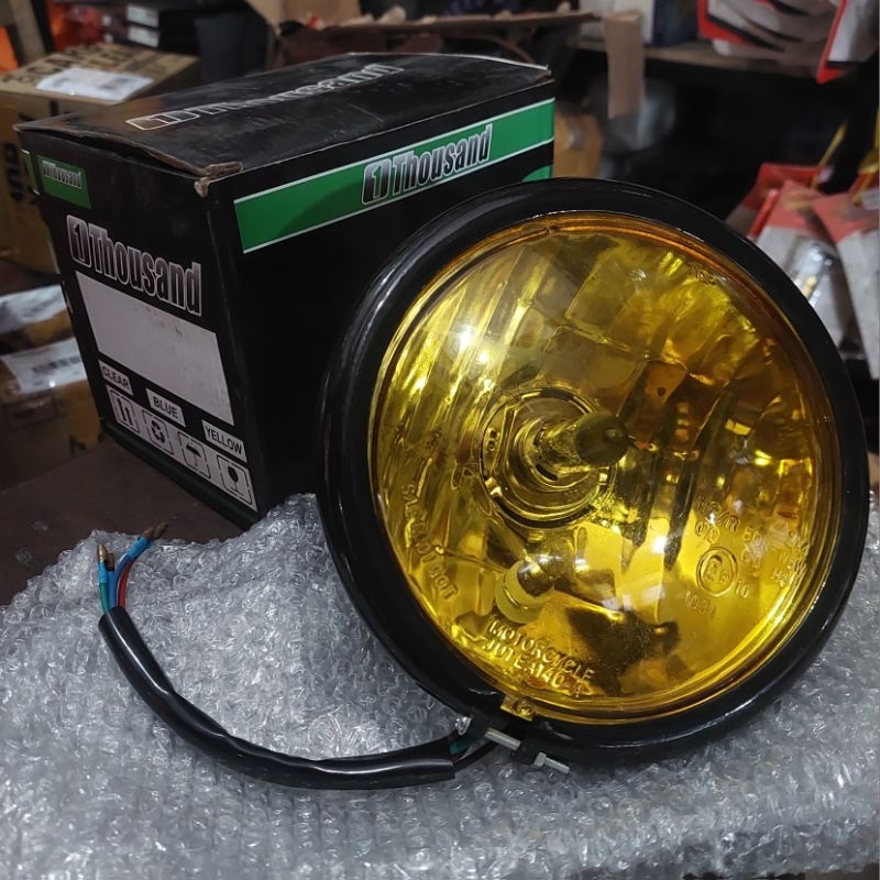 Lampu Reflektor Kabut Fog Lamp H4 Bulat 5 Inch Kuning 1Thousand
