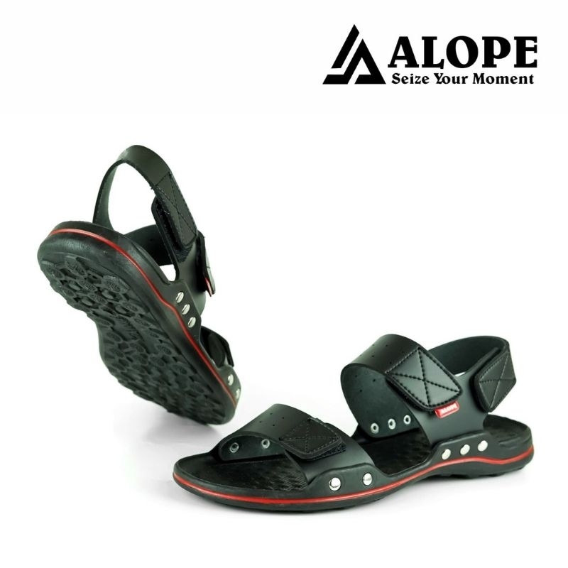 Alope Sandal Varrol Sandal Kulit Sandal Pria Casual Sendal Gunung