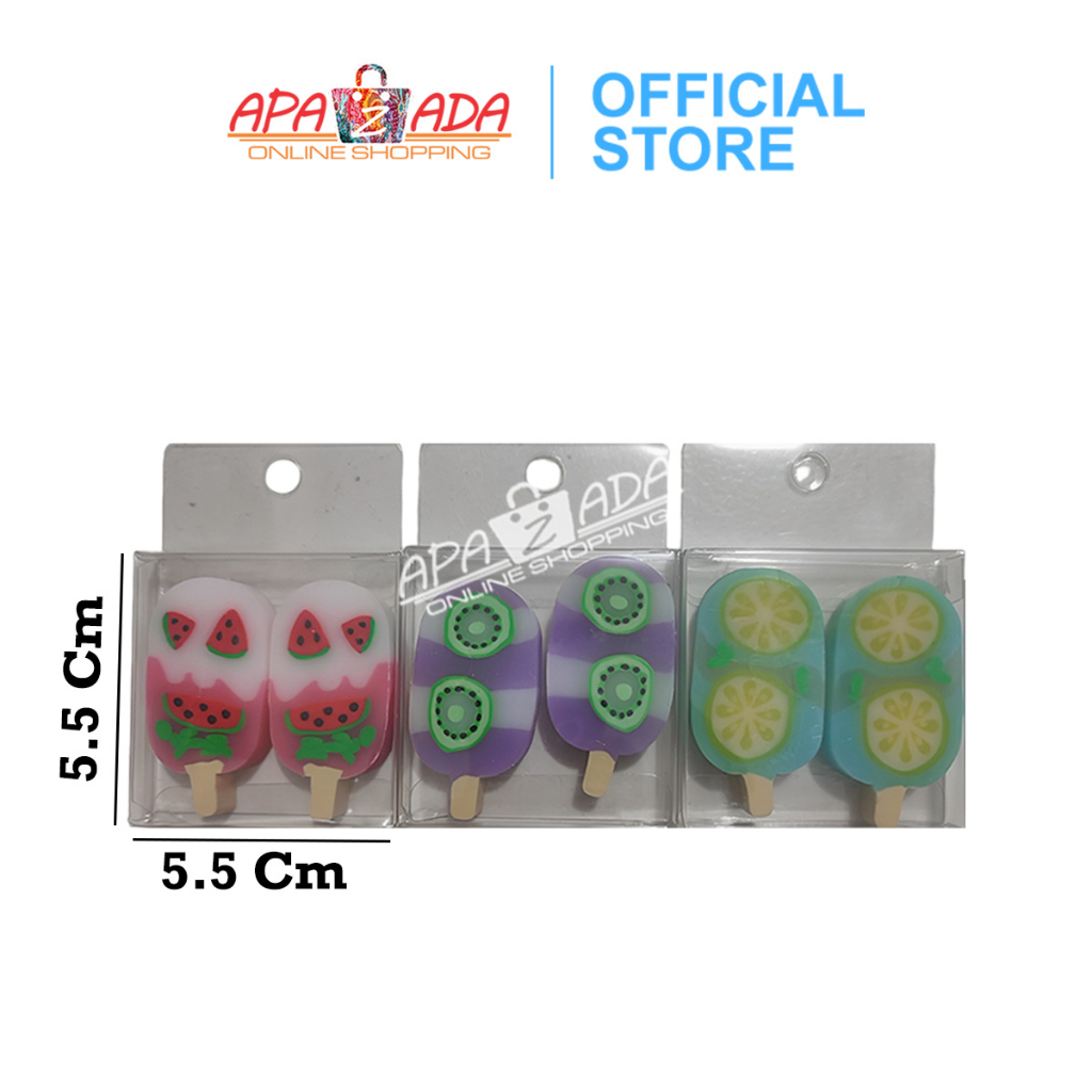 

D3W! Apazada Penghapus Pensil Murah [1 Pack - 24 Pcs Penghapus] / Hapusan Popsicle / Eraser Pensil