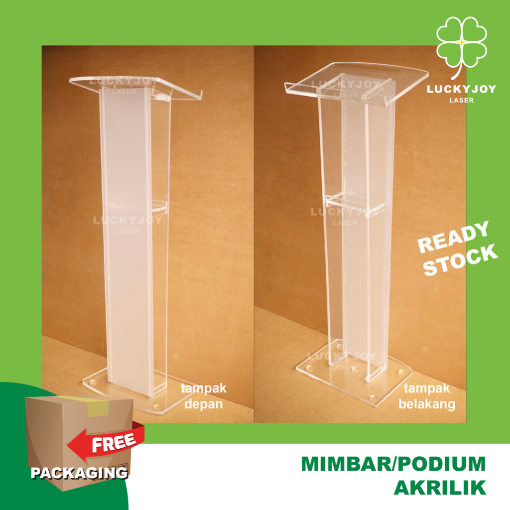 PODIUM AKRILIK | MIMBAR PODIUM ACRYLIC PREMIUM | MIMBAR MASJID GEREJA