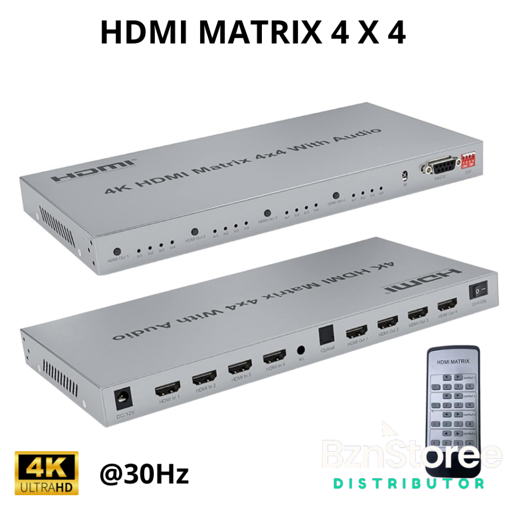 HDMI matrix 4x4 4 input dan 4 output HDMI / HDMI Matrix 4K 30hz / Matrix HDMI 4K Switcher Splitter