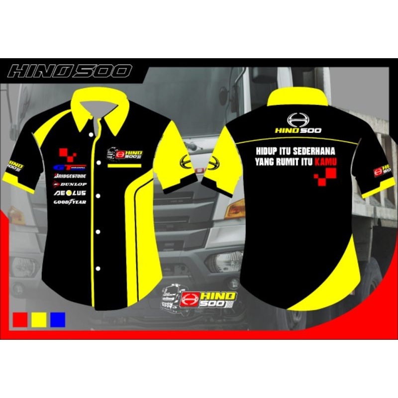 KEMEJA HINO 500 || KEMEJA TRUCK || KEMEJA CASUAL MURAH