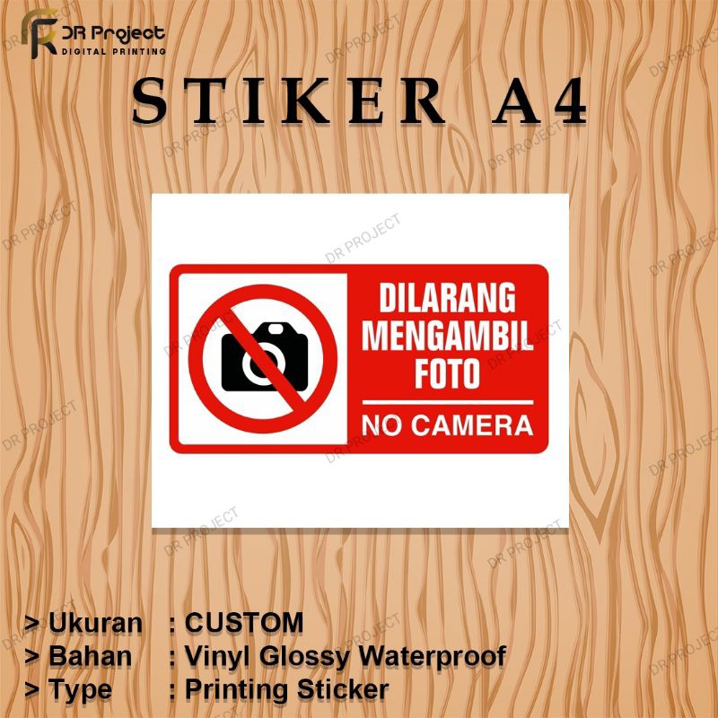 

STIKER DILARANG MENGAMBIL FOTO MEREKAM DAN MENGGUNAKAN HANDPHONE ANTI LUNTUR ATAU PUDAR
