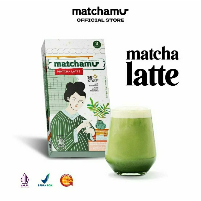 

matchamu ecer matcha latte 1 box 3 sachet 24gr