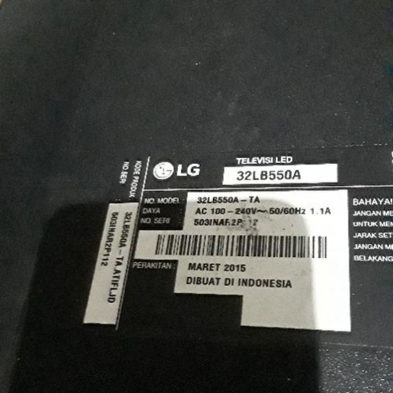 TV LED LG layar rusak 32in 32lb550a