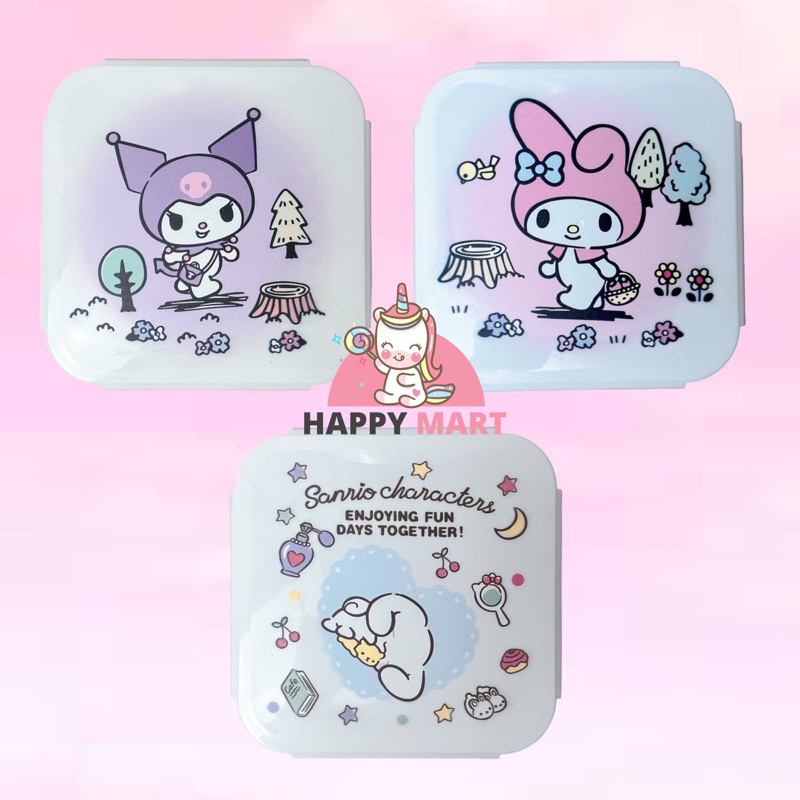 Kotak makan white motif sanrio kuromi / melody / cinnamoroll