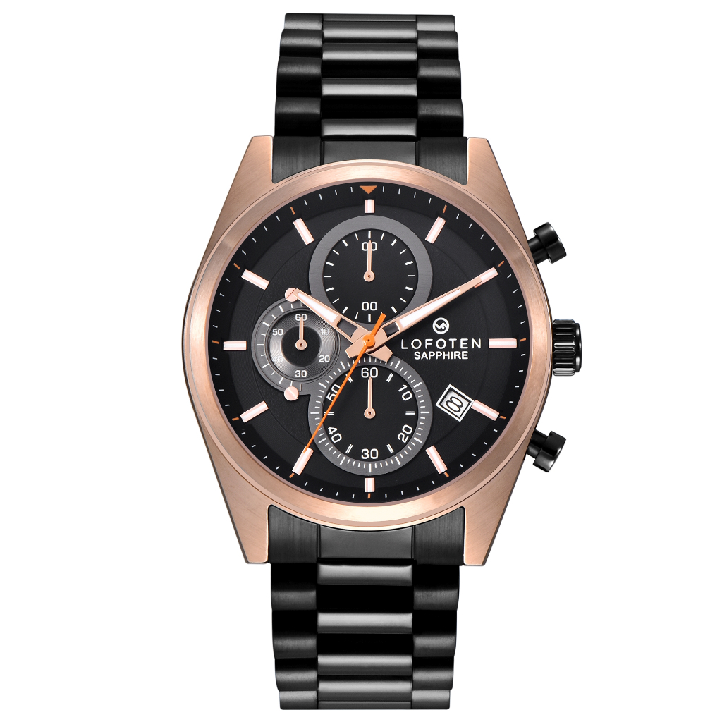 Jam tangan pria Lofoten Original F6519MC-BRG4 Tahan Air Sapphire Glass Bisnis Kemewahan Bercahaya