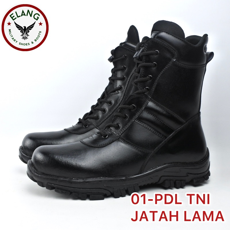 Sepatu Dinas PDL Jatah Lama TNI bahan Kulit Asli Sepatu Security Linmas