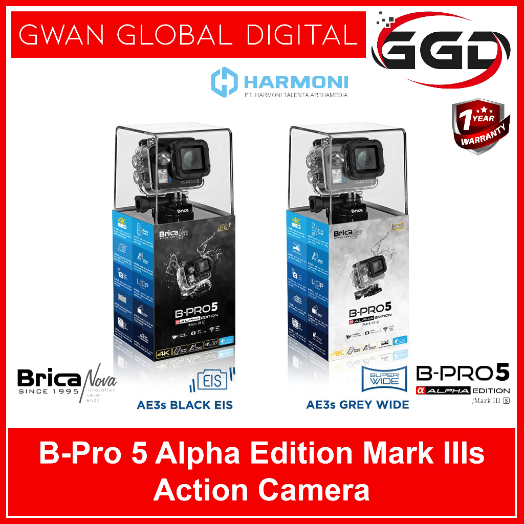 Brica B-Pro 5 BPRO5 Alpha Edition 4K Mark III S AE3S EIS Wide Action Camera