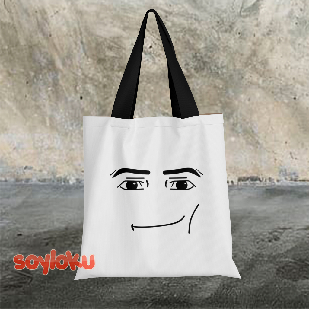 Man Face  Women Face Tote Bag Roblox's Tas Totebag Robux Game Robloxia Town Gift
