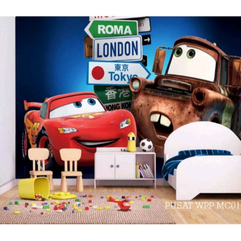 Wallpaper Dinding Dekorasi Ruang Kamar Gambar Kartun MACQUEEN , Wallpaper Dinding 3d Custom , Pusat 