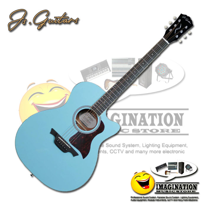 JS Guitars JSO40SCE Powder Blue Acoustic Electric Guitar