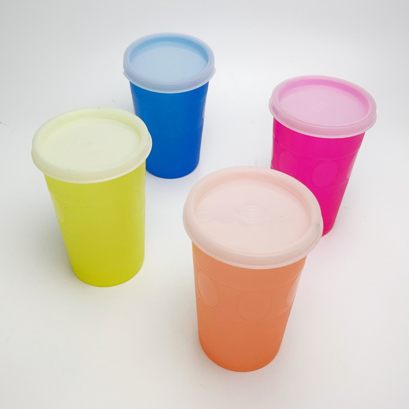 Gelas Tutup Plastik | Cup Plastik | Gelas Warna