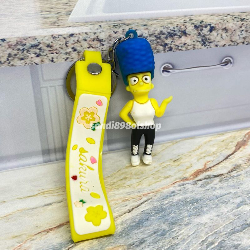 GANTUNGAN SIMPSON , GANTUNGAN KUNCI LUCU BAHAN PVC IMPORT