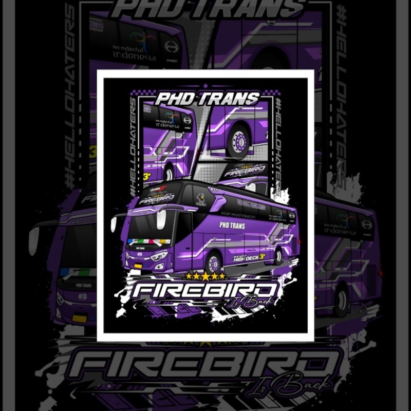

(free sticker)CETAK STICKER BUSMANIA 5 PCS PHD TRANS FIREBIRD HOLOGRAM TERMURAH