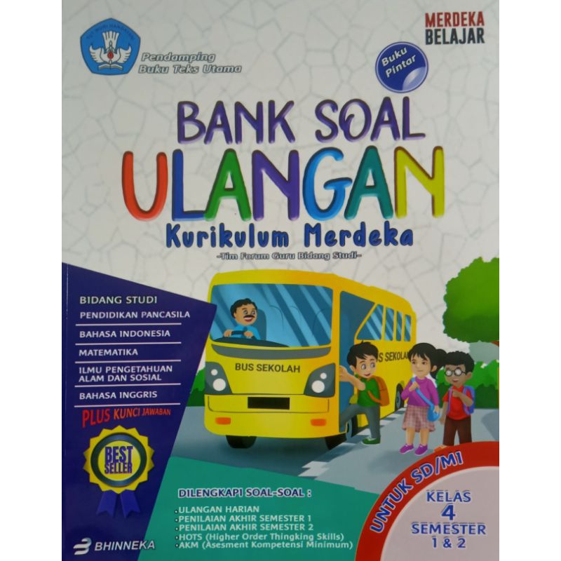 Buku Bank Soal Ulangan SD/MI Kelas 4 Kurikulum Merdeka