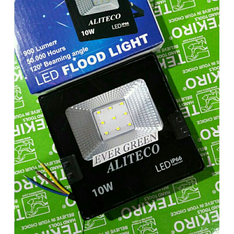 Lampu Tembak/Sorot LED 10 Watt (10 W) Putih 6500K (ALITECO LED 10W FLOOD LIGHT / Lampu Penerangan Mo