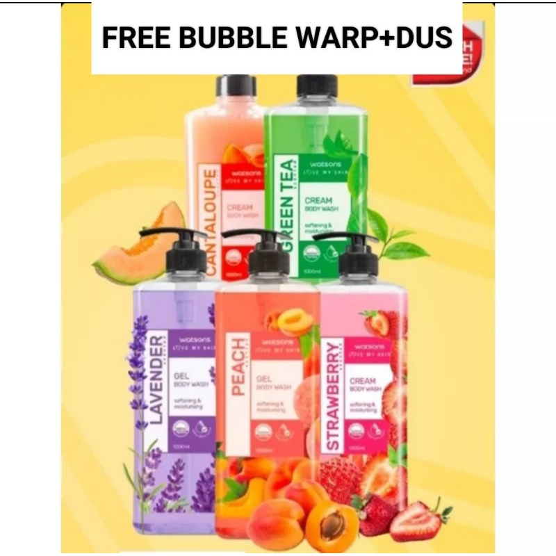 BODY WASH WATSONS 1000 ML/1 LITER / CREAM BODY WASH DAN ROYALUSH ORIGINAL MURAH