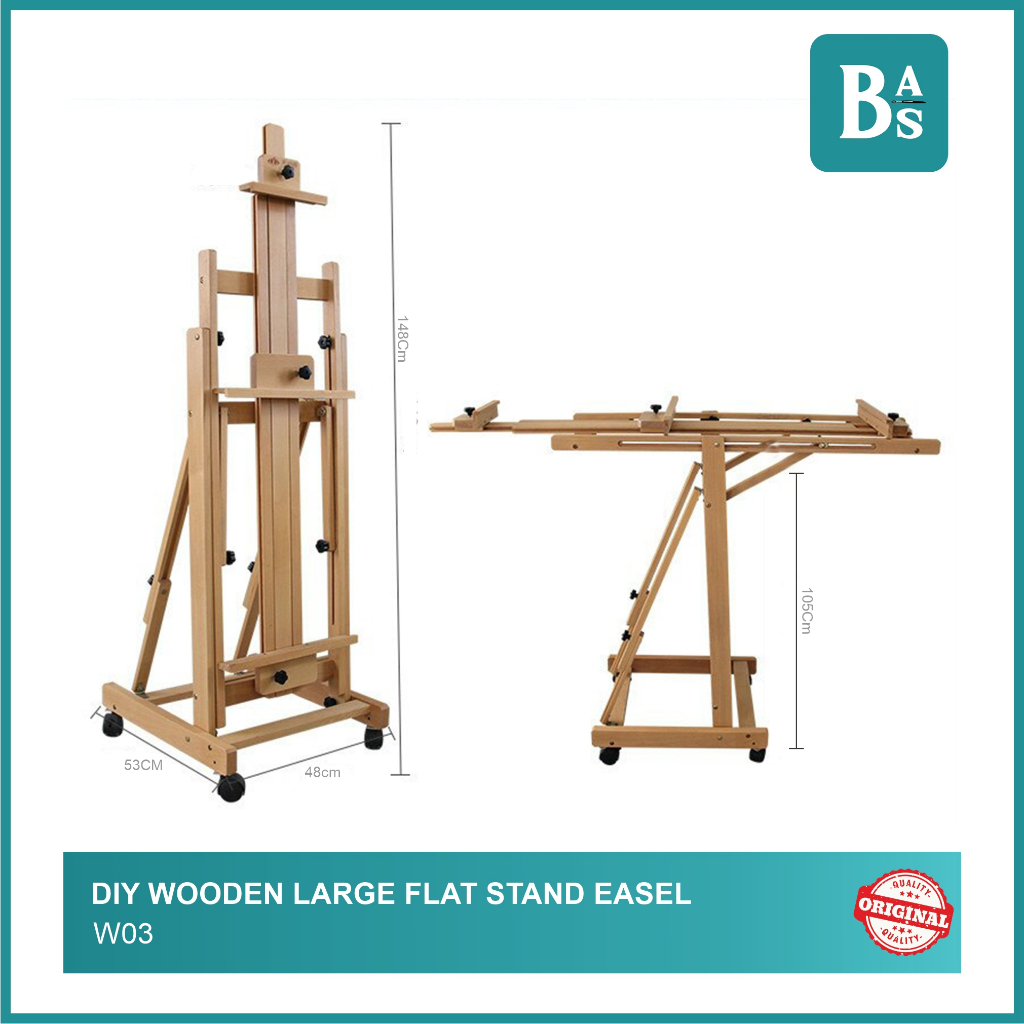 

DIY Wooden Large Flat Stand Easel W03