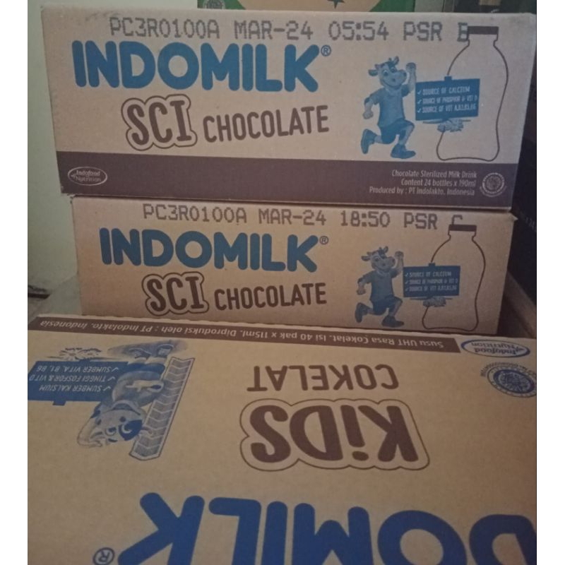 

susu Indomilk 190ml 1 karton isi 24 btl