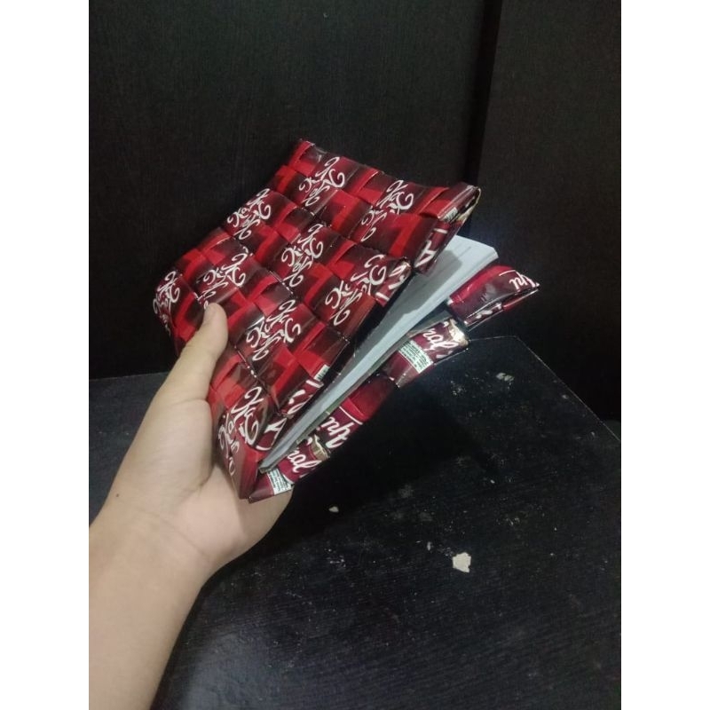 

kerajinan tangan sampul buku dari bungkus kopi