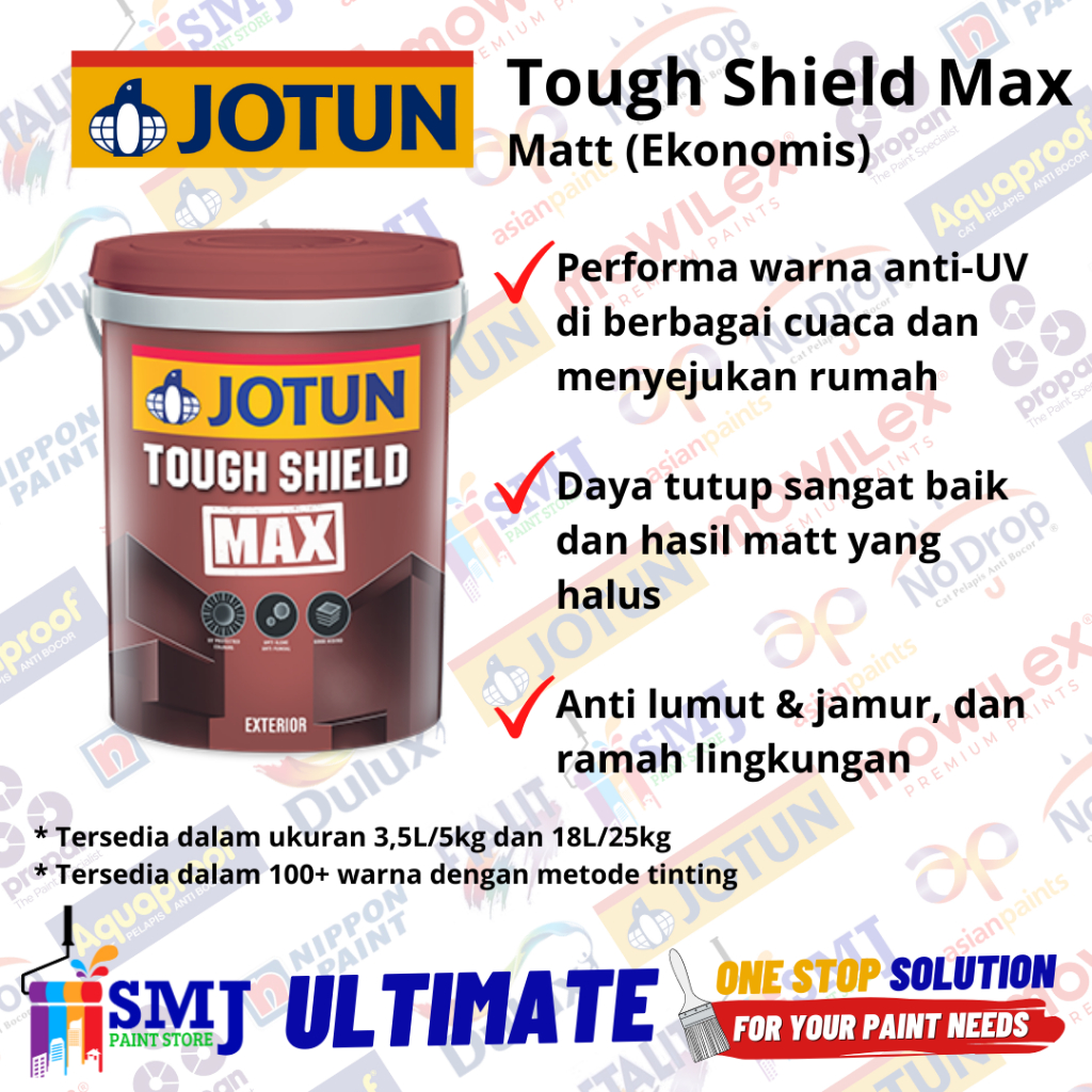 Cat Tembok Eksterior Ekonomis JOTUN TOUGH SHIELD MAX Putih 3,5L / 5kg