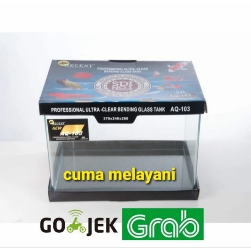 aquarium kaca bending 103 tanpa sekat