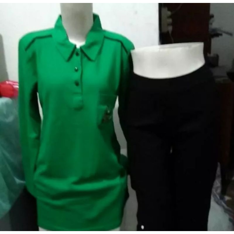 baju pso persit hijau pekat