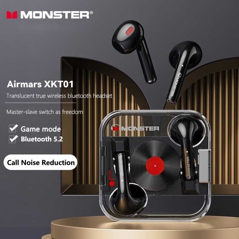 MONSTER Airmars Original TWS Earphone Gaming Bluetooth 5.2 Dual Audio - XKT01