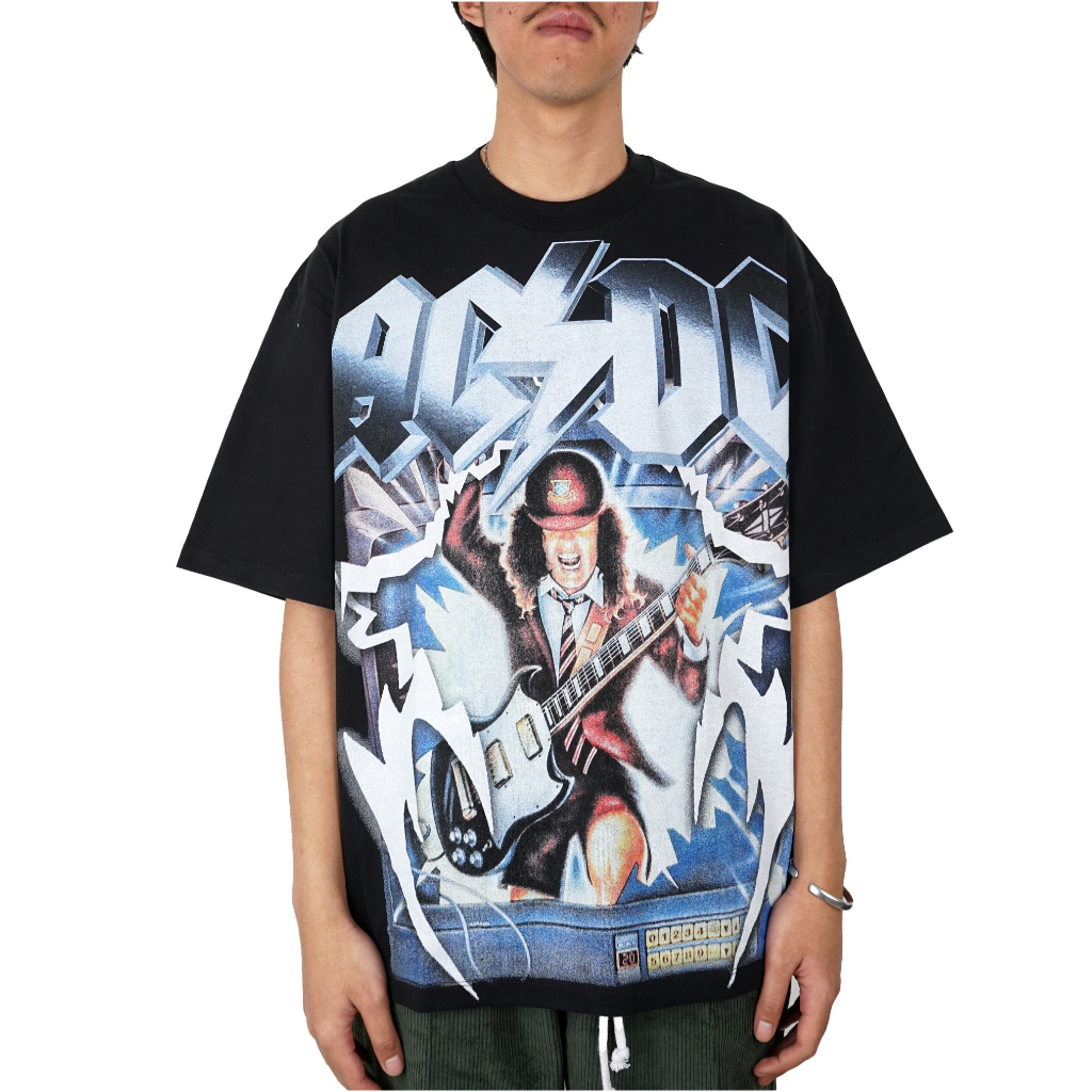 ACDC HIGHWAY OVERSIZE TSHIRT BLACK // BAJU KAOS BAND HITAM PRIA WANITA