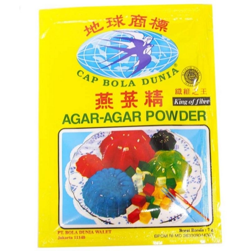 

Agar-Agar Powder BOLA DUNIA 7gr Plain (putih)