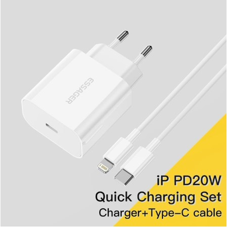 Essager PD 20W Type C Charger For iPhone 14 13 12 11 Pro Max, Ipad Iphone 8 X XR Fast Charging