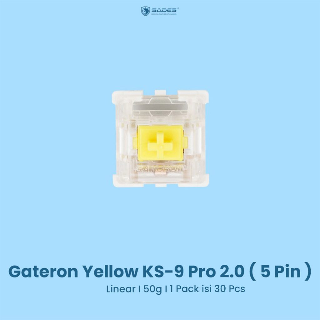 Switch Gateron Mechanical Yellow KS-9 Pro (5 Pin)