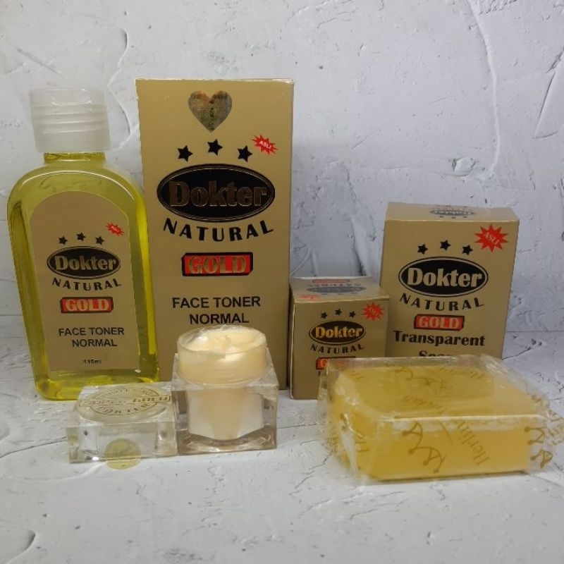Paket Cream Dr Gold Sabun Dan Toner 100% asli Original Bpom