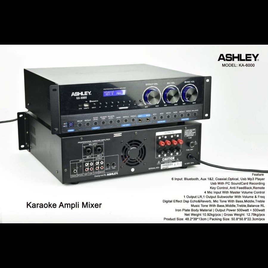 AMPLIFIER ASHLEY KA6000 KA 6000 ORIGINAL GARANSI