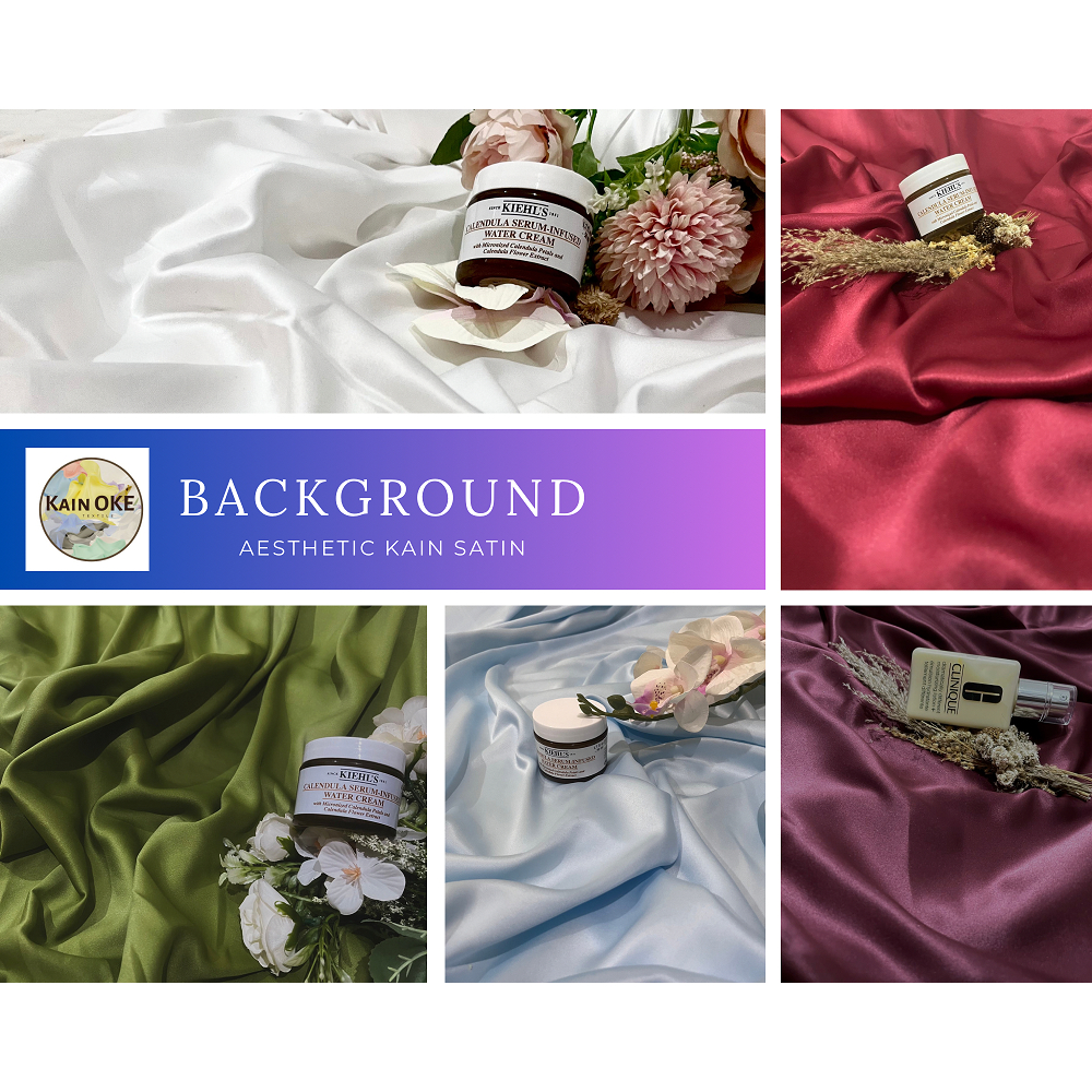 Kain per 25 cm Satin Background Aesthetic Foto Latar/ Properti Produk Dekorasi atau Kerajinan