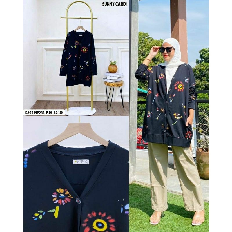 Cardigan Outer Kaos Import Sunny Cardi