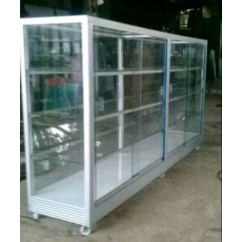 etalase kaca 2 meter free ongkir jabodetabek