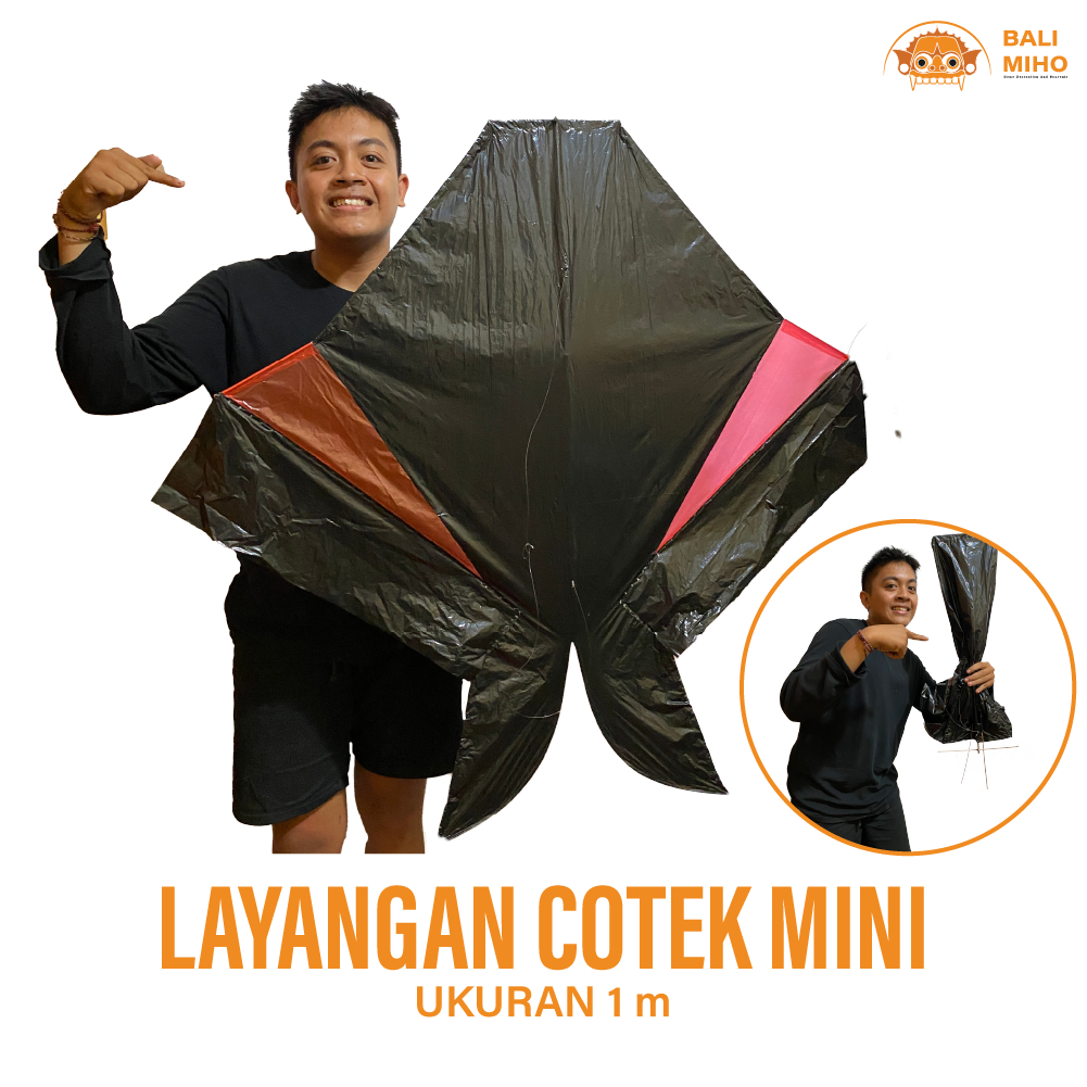 Layangan Cotek Belolong Small - Layangan Cotek Knockdown - Layangan Cotek 1 meter - Layangan bebean 