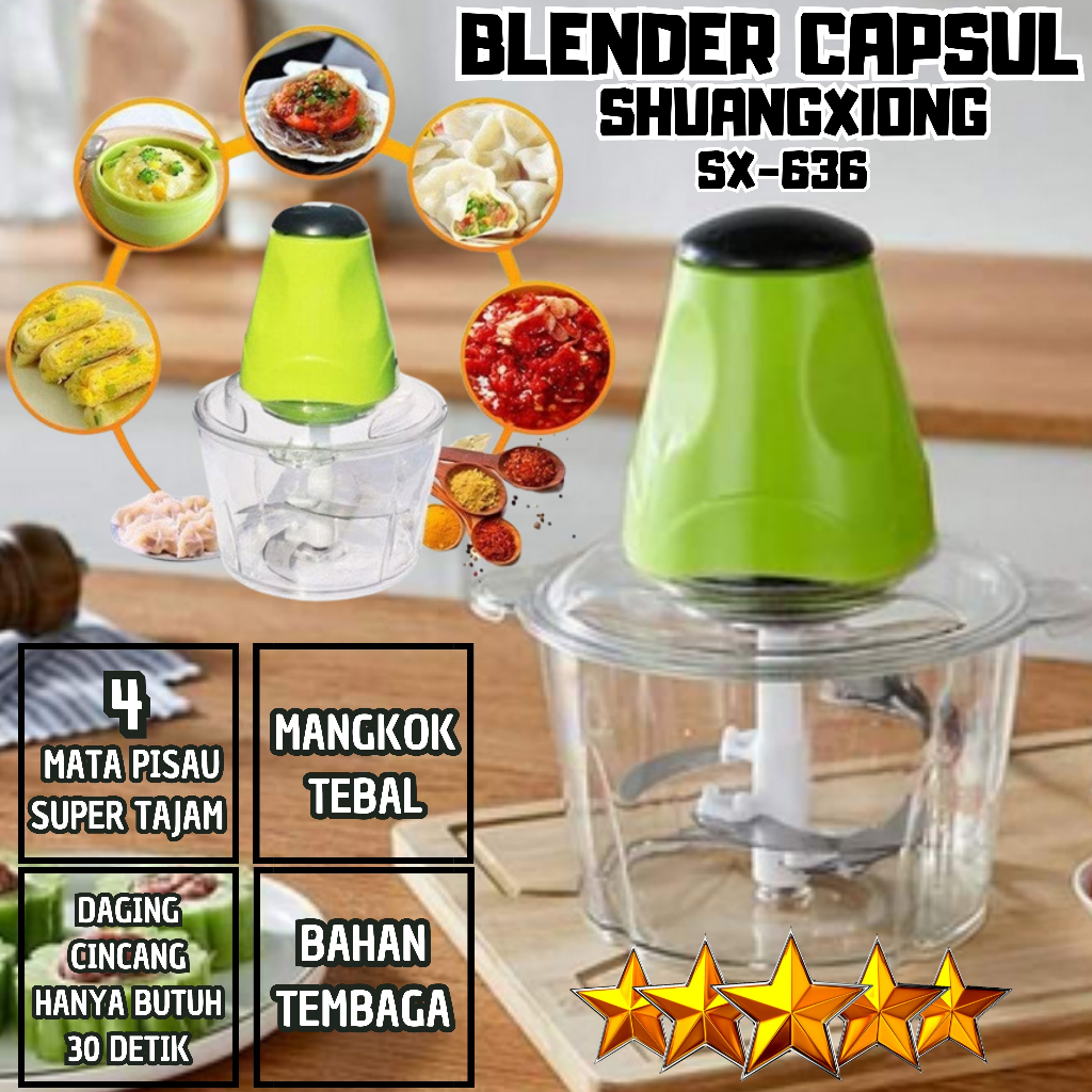 BLENDER ShuangXiong SX-683 Blender Capsule Wonderful Little Kitchen /Blender Daging Dengan 4 Mata Pi