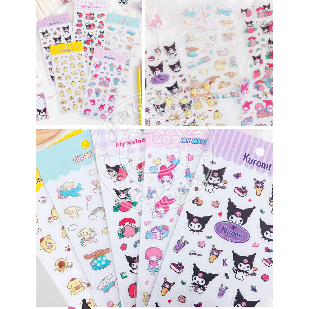 

stiker deco mika melody kuromi cinnamoroll pompompurin