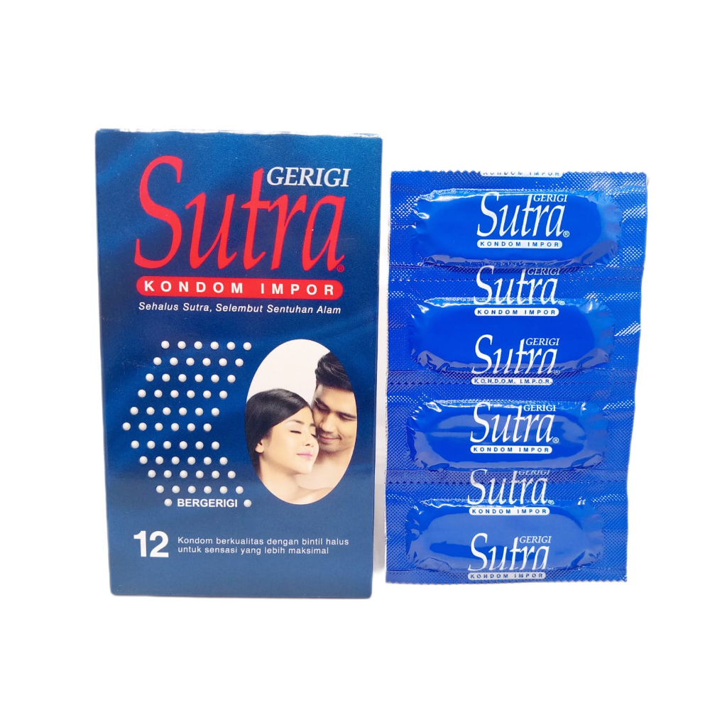 Kondom Sutra Gerigi Isi 12/ merupakan alat kontrasepsi dalam bentuk kondom gerigi dilengkapi dengan 
