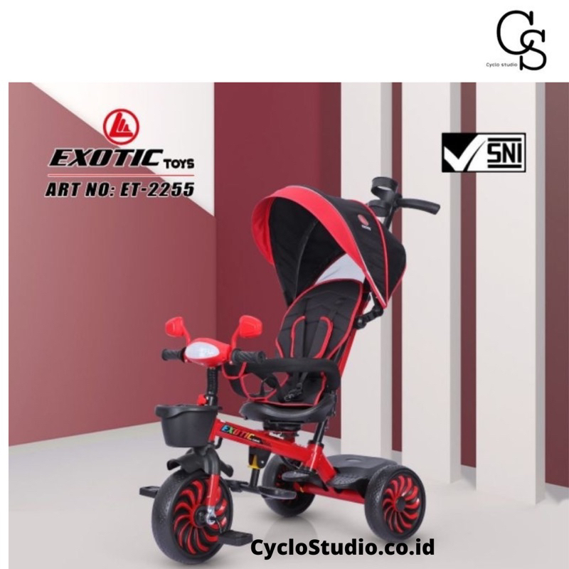 Sepeda Roda Tiga Anak Toys Tricycle Bike Stroler Exotic ET 2255 Musik
