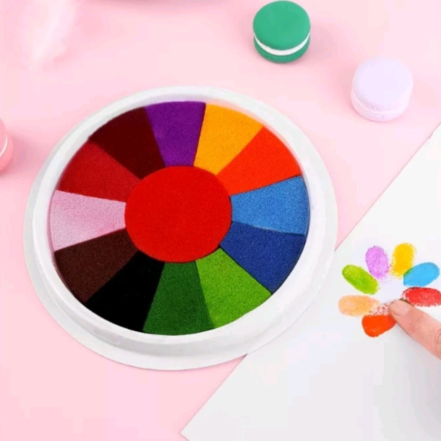 

JC 13 in 1 multicolor tinta stamp kerajinan tangan finger pain 18 cm