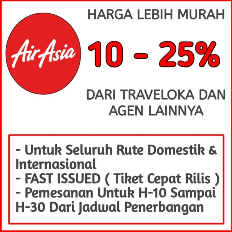 TIKET PESAWAT PROMO TERMURAH KHUSUS AIR ASIA