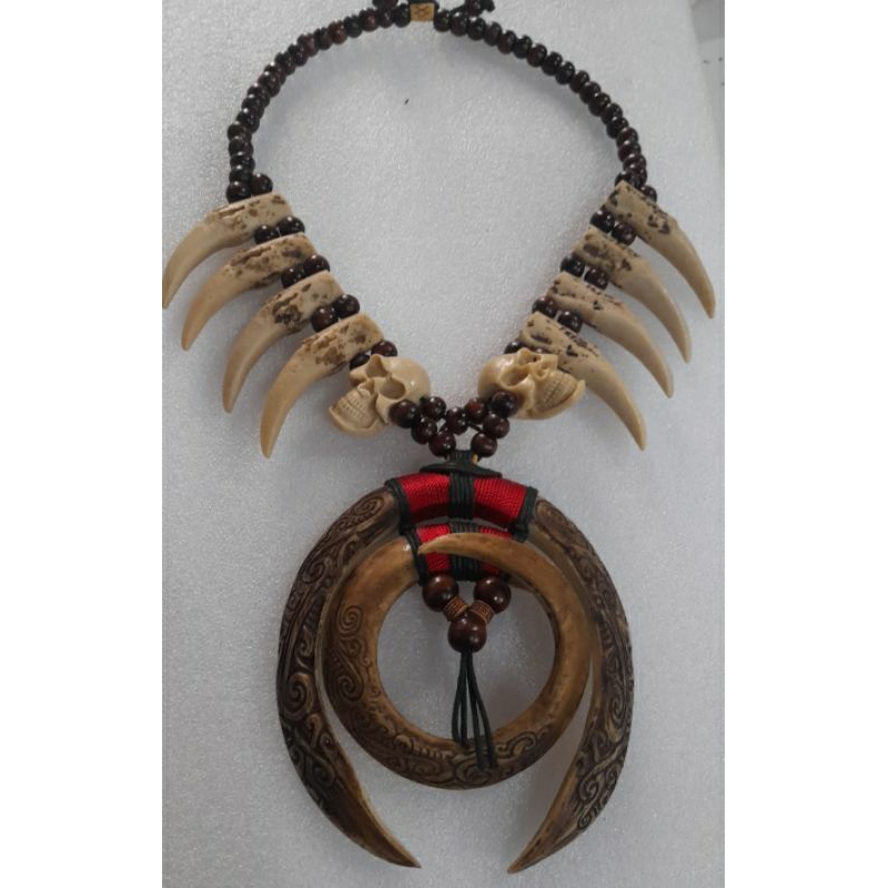 kalung taring jumbo taring babi jumbo kalung etnik pria