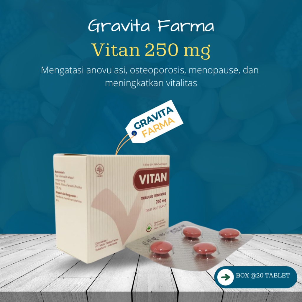 Vitan 250 mg - Tribulus terrestris - Box 20 Tablet