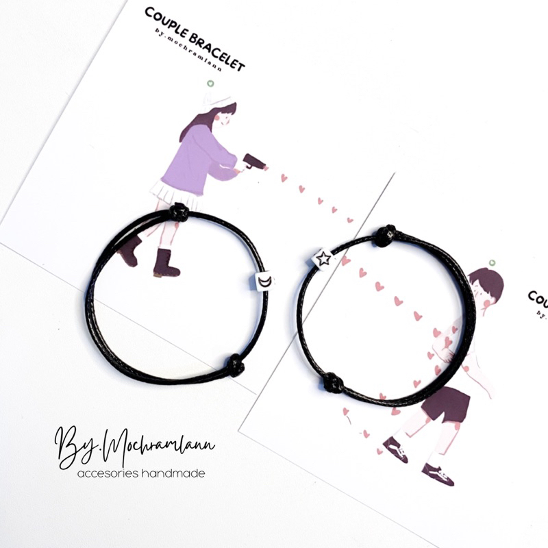 Gelang Bulan Bintang | Gelang Tali Couple | Gelang Pasangan