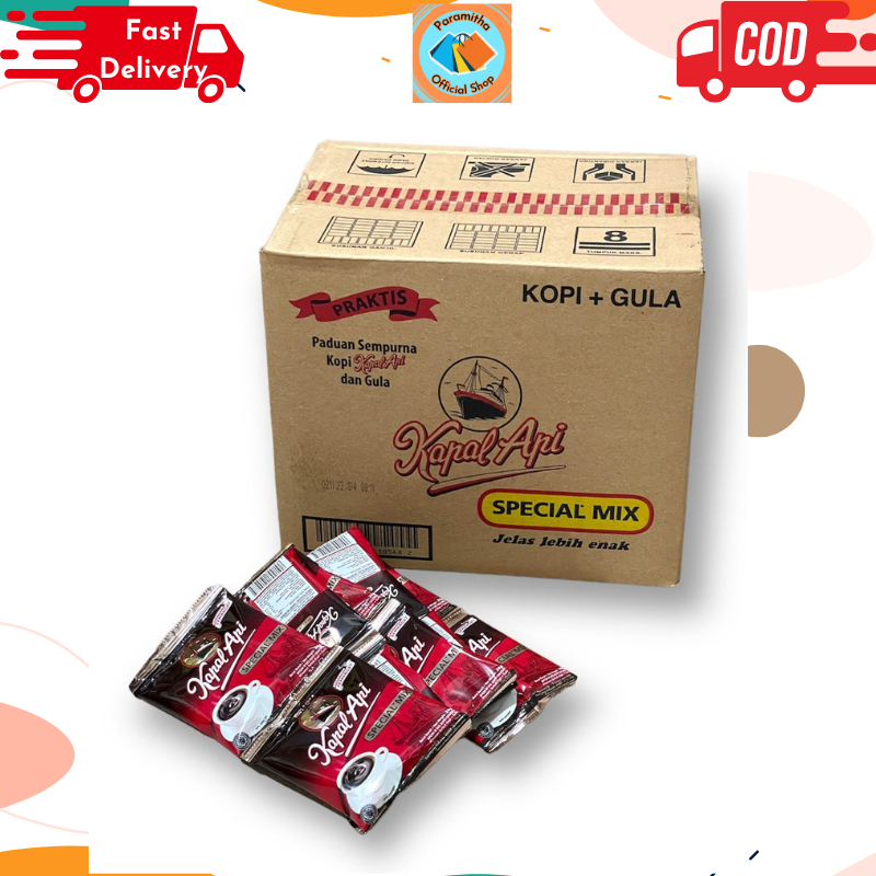 

Kapal Api Spesial Mix Kopi + Gula 24gr Dapat 1 Dus Isi 12 Renceng ( 120 Sachet )